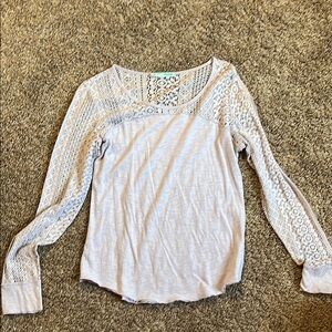 Lace Detail Lilac Top